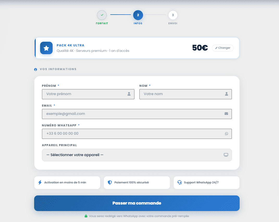 Étape 2 formulaire