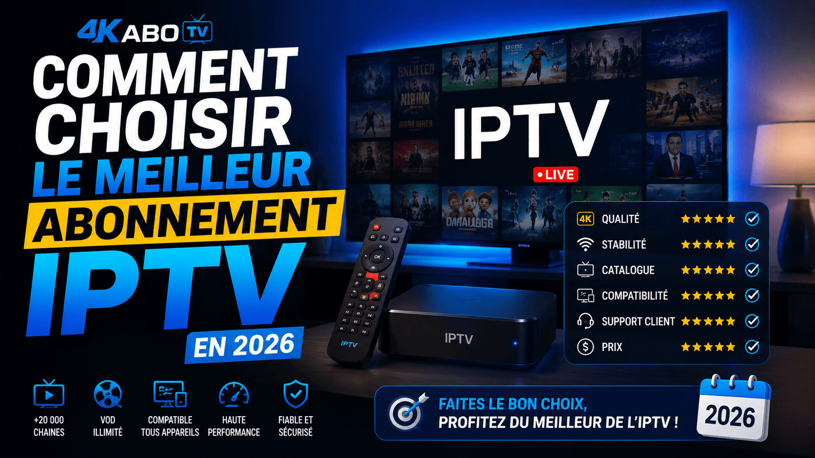 Comment choisir le meilleur abonnement IPTV en 2026