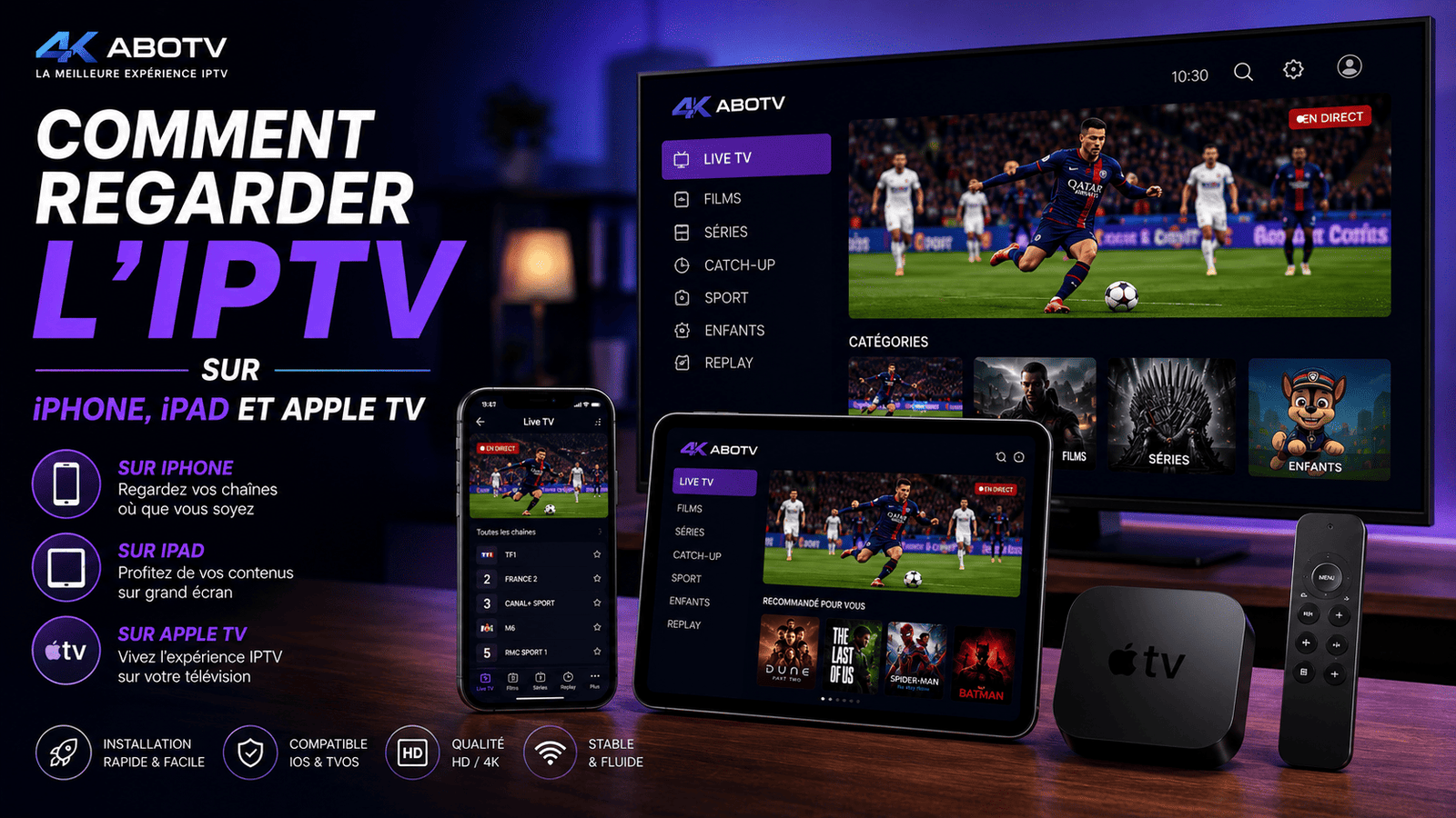 Comment regarder l'IPTV sur iPhone, iPad et Apple TV