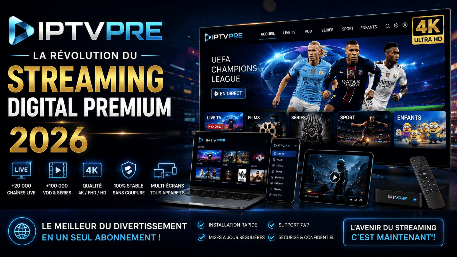 IPTVPRE la révolution du streaming digital premium 2026